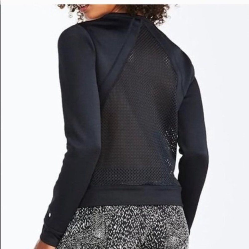 Fabletics Rory Mesh Back Pullover Sweatshirt Black - image 4